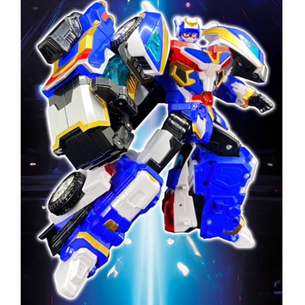 Metal Cardbot S BluecopS Transforming Police Car Robot Toy with Card and Shield