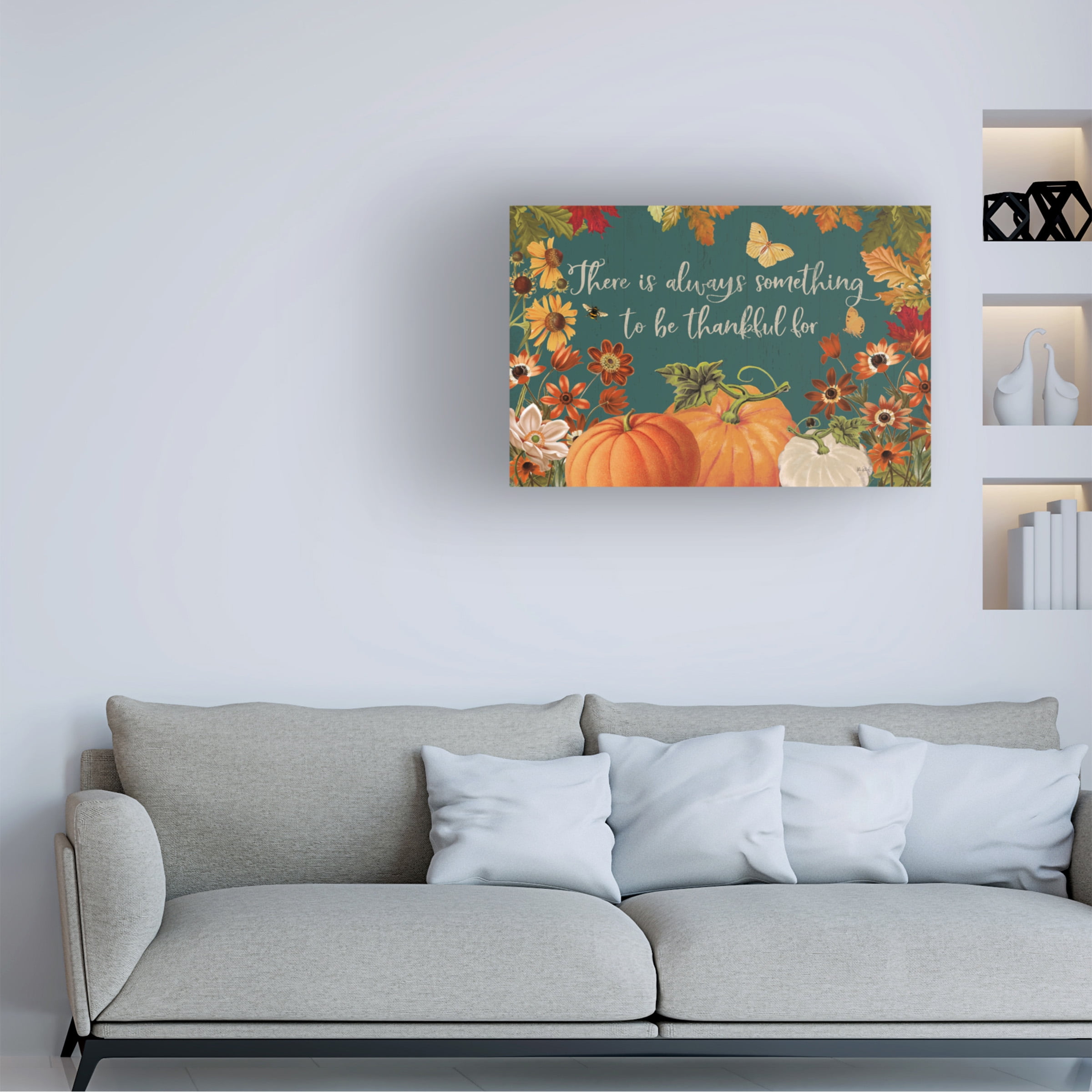 Trademark Fine Art 'Fall Garden I Teal' Canvas Art by Katie Pertiet