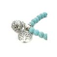 thumbnail image 1 of Aqua Turquoise Stone Essential Oil Diffuser Bracelet- Tree of Life Charm, 1 of 2