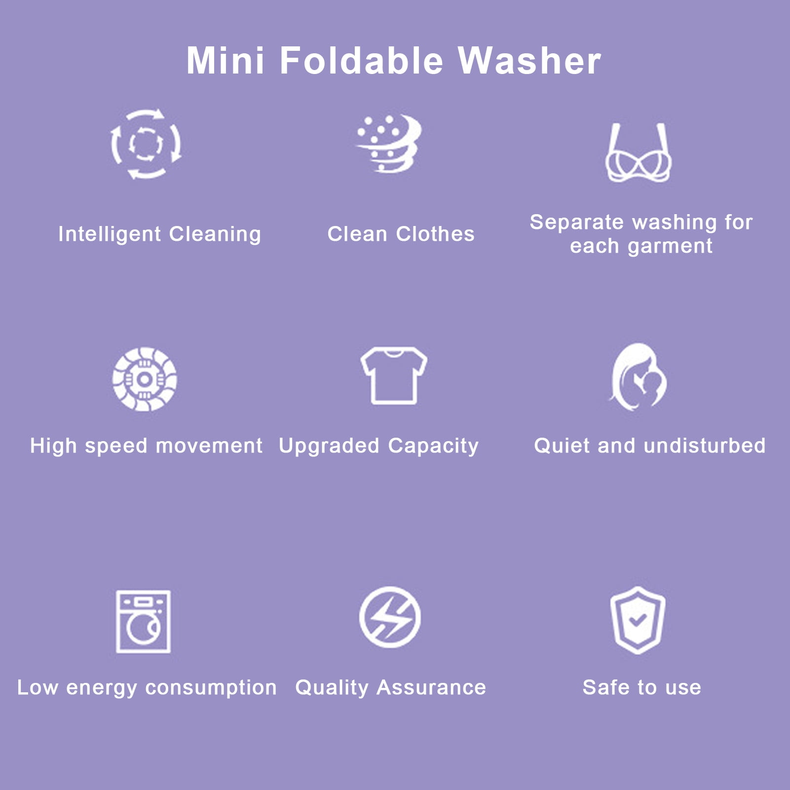 Portable Washing Machine, Mini Foldable Washer, Small Washing Machine for Apartment, Camping, RV, Travel, Underwear, Socks, Baby Clothes,11L