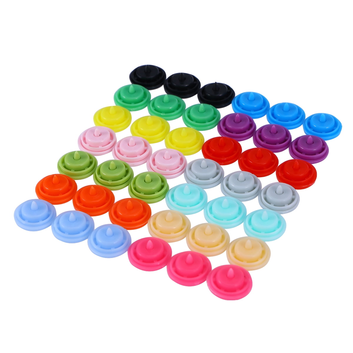 Lyrow 720 T5 Plastic Snap Buttons for Sewing and Crafting No Sew Snaps  Fabric Bib Snaps Colorful Buttons Starter Fasteners for Clothing Bibs  Diapers