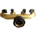 thumbnail image 4 of Divisor de manguera de 4 vías de latón macizo con válvulas de cierre, grifo y 3/4" Salidas, puede usar hasta 4 mangueras a la vez.--, 4 of 5