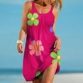 thumbnail image 2 of Vestidos de Verano Lindos para las Mujeres Que Imprimen Vestido de Sol Suelto con Cuello en V, sin Mangas con Bolsillos para el Uso Informal, 2 of 5