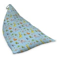 thumbnail image 2 of Alphabet Lounger Chair Bag, Continuous Funny Pattern of Animals and Trees with Letters, High Capacity Storage with Handle Container, Lounger Size, Pale Sky Blue Multicolor, by Ambesonne, 2 of 5