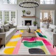 thumbnail image 3 of 6'x9' Area Rugs, Abstract Geometric Indoor Outdoor Area Rug for Living Room Bedroom, Colorful Aesthetics Minimalist Washable Bathroom Rugs Kitchen Floor Carpet Mats Home Decor Aesthetic, 3 of 8
