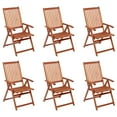 thumbnail image 2 of vidaXL Patio Folding Chairs Camping Garden Lawn Chair Solid Wood Acacia Brown, 2 of 32