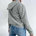 thumbnail image 7 of Women's Casual Full Zip Up Sherpa Lined Hoodie Sweatshirt Jacket Coat, 7 of 7