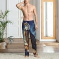 thumbnail image 2 of Naloa Night Sky Bald Eagle Pajama Pants Men, PJ Bottoms, Sleep & Lounge Pants-Large, 2 of 6
