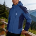 thumbnail image 5 of Yaoyar Rain Zip Jackets for Men Lightweight Outdoor Hiking Travel Jacket Waterproof Raincoat Athletic Hooded Shirts, 5 of 7