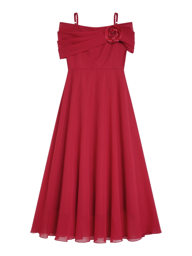 Yartina Girls Off Shoulder A Line Party Prom Dress Birthday Graduation Gown Burgundy 6 - Walmart.com Yartina Girls Off Shoulder A Line Party Prom Dress Birthday Graduation Gown Burgundy 6 - Walmart.com