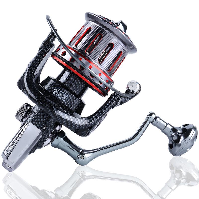 New All Metal High Quality Fishing Reel 8000-1200010+1 Ball Bearings Drag12-18kg Pesca Carp Spinning Reels Molinete Peche En Mer