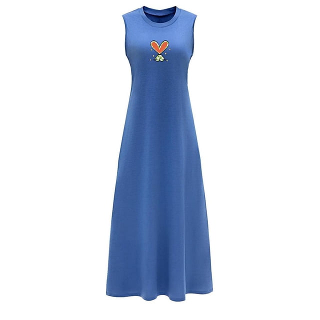 Vestido largo de verano para mujer, ropa suave, vestido de línea para desplazarse, trabajar, salir S