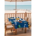 thumbnail image 2 of Outdoor Tablecloths with Umbrella Hole & Zipper, Cartoon Tractor Rectangle Tablecloth 52x70 Inch, Cute Beep Car Digger Shovel Truck Blue Waterproof Table Cloth, Patio/Pool/Picnic Table Covers, 2 of 8