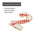 thumbnail image 3 of 10 Pcs Baseball Number Patches Iron on, 2.76"x1.81" Chenille Number 2 Patches Golden Glitter Embroidered (White), 3 of 6