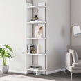 thumbnail image 5 of Alice 67" 5-Shelf Corner Bookcase White, 5 of 7