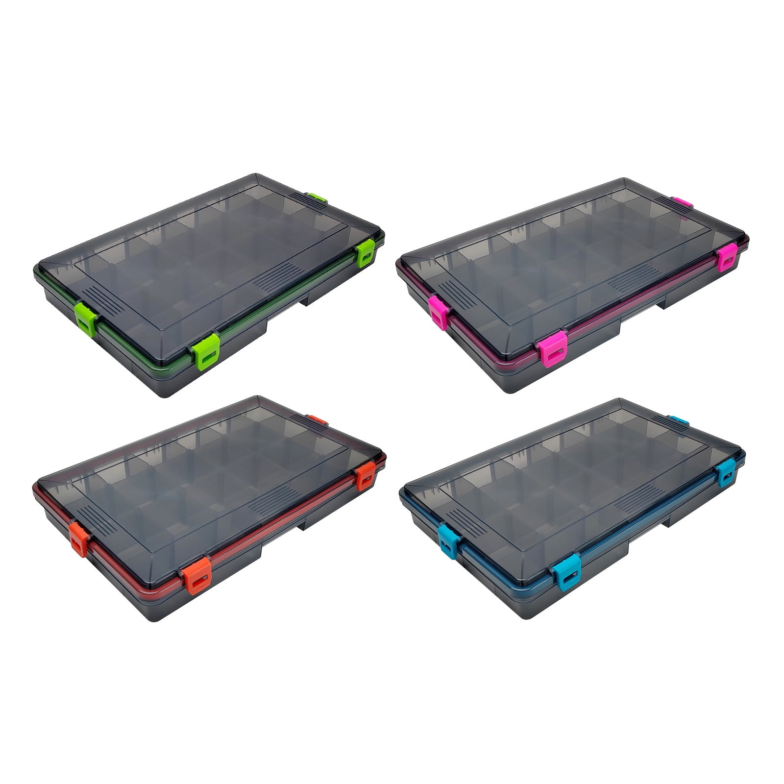 Fish Baits Storage Case with Detachable Compartments Grids Fishing Tackle Carry Box Seal Water Proof Fishing Tackle Box