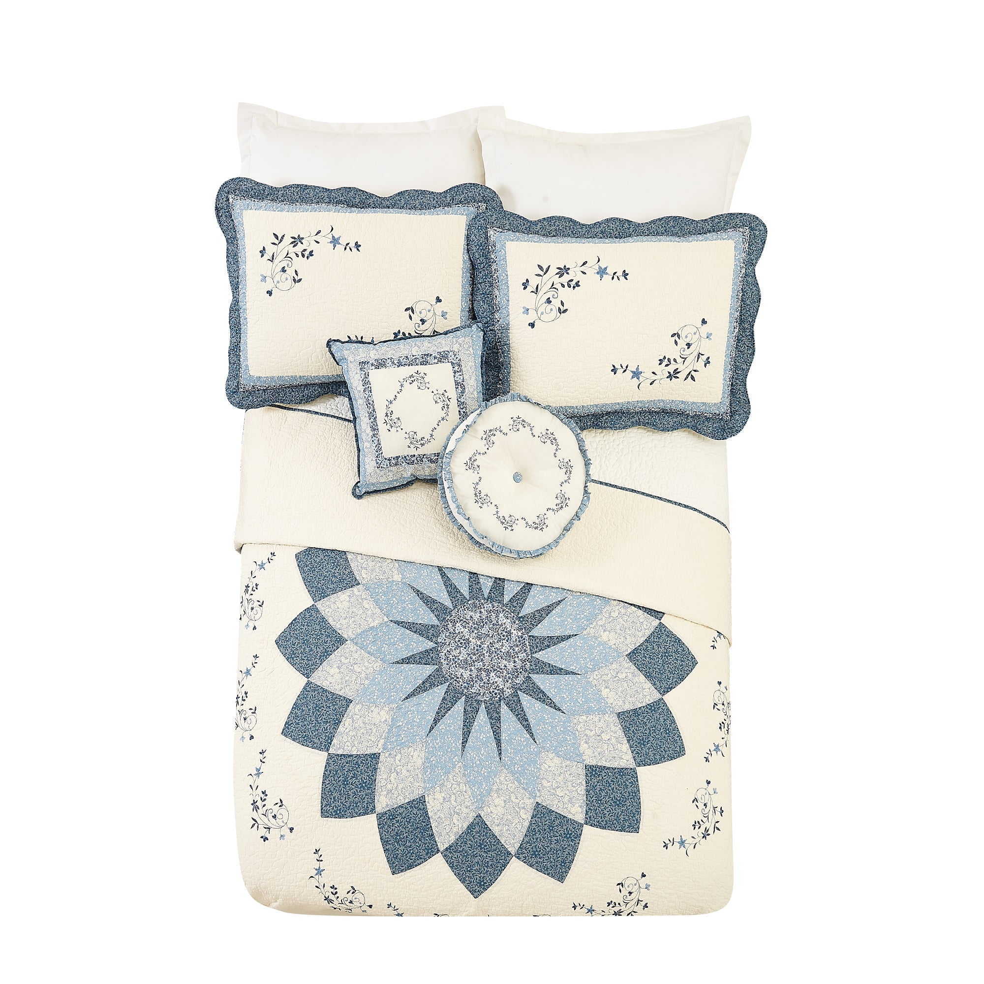 Modern Heirloom Charlotte Embroidered Decorative Pillow, Square