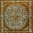 thumbnail image 1 of Ahgly Company Machine Washable Indoor Square Industrial Modern Bullet Shell Brown Area Rugs, 6' Square, 1 of 7