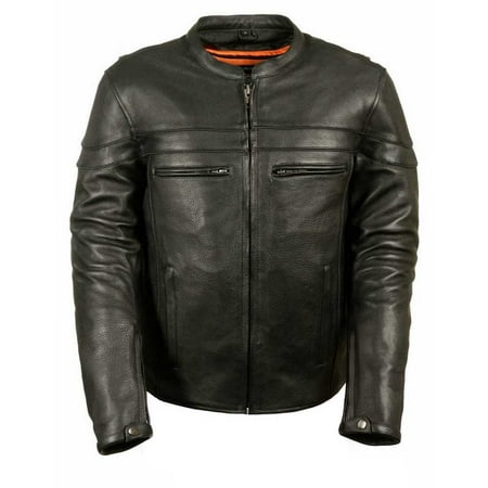 Milwaukee Leather Men's Sporty Scooter Crossover Leather Jacket ML1408
