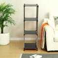 thumbnail image 4 of Korean Black 4-Tier Heavy Duty Stainless steel Storage Shelving Unit, 100lbs/shelf (49"H x 14.9"W x 13.7"D) for Indoor/Outdoor Organization , Modular Rack, Extremely Durabl, 4 of 8