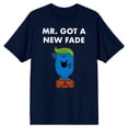 thumbnail image 7 of Mr. Men And Little Miss Meme Mr. Got A New Fade Crew Neck Short Sleeve Navy Men's T-shirt-Medium, 7 of 7