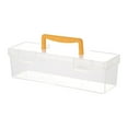 thumbnail image 1 of Almencla Clear Tool Box with Handle Container Case Bin Hardware Storage Box Organizer Yellow 30x9.3x9.3cm, 1 of 8
