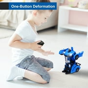 Carsky Remote Control Car for Kids, 1:18 Transform Robot Toys, 2.4Ghz 360°Rotating RC Stunt Race Car Toys for Kids Boys 5-8