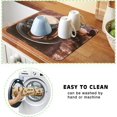 thumbnail image 5 of Coffee Mat Rubber Dish Drying Mat For Kitchen Counter Farmhouse Style Art Kitchen Mat St. Patrick''s Day Coffee Bar Accessories Decorative Macaron Coffee Dessert Drying Pad 16"X 18", 5 of 6