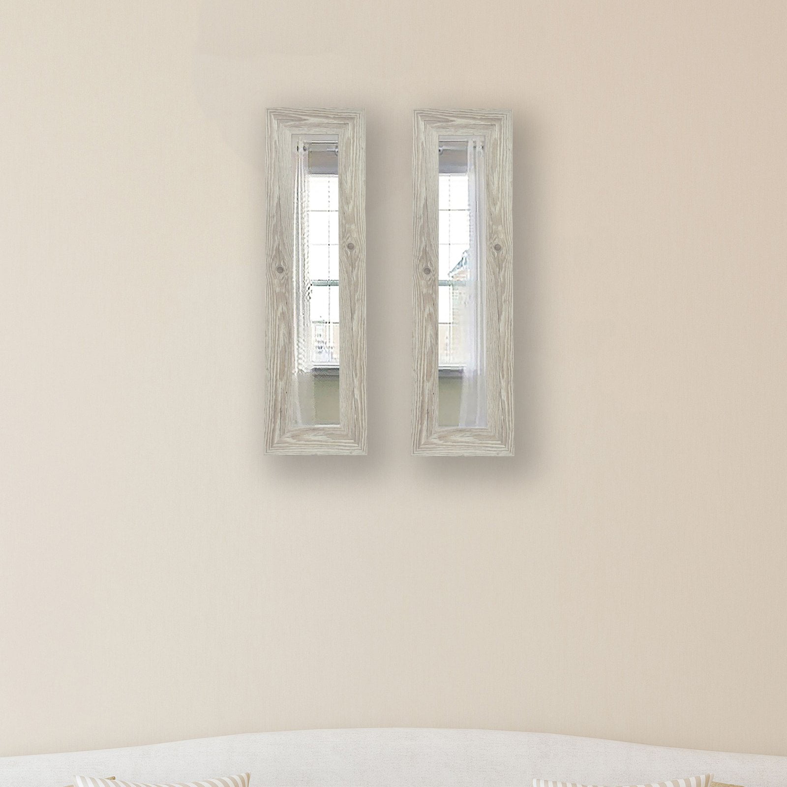 Rayne Mirrors Molly Dawn White-Washed Rectangular Wall Mirror