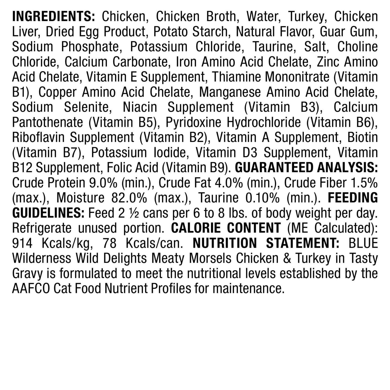 (24 pack) Blue Buffalo Wilderness Wild Delights Grain Free Wet Cat Food, Chicken & Turkey, 3oz Can
