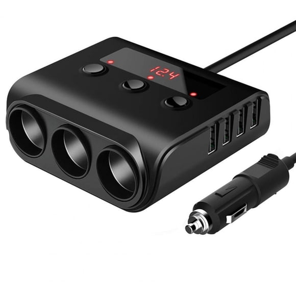 Car Lighter Socket In-car Cable Splitter 4 Ports USB Interface Auto Lighter Socket Car Adapter