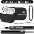 thumbnail image 5 of for AirPods Pro Case Cover with Cleaner Kit,Soft Silicone Protective Case for Apple AirPod Pro 2nd/1st Generation Case for Women Men,AirPods Pro 2/Pro Case Accessories with Keychain-Black, 5 of 14