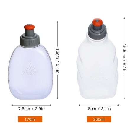 AONIJIE 2 PCS Hydration Waist Bottle Running Belt Bottle BPA Free Sports Bottle for Camping Cycling Marathon 170ML /