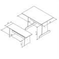 thumbnail image 5 of Pemberley Ensemble de Table d'Angle pour Déjeuner en Rangée de Pin Blanc Rectangulaire avec Rangement Caché 64 Pouces Non Assemblé, 5 of 5