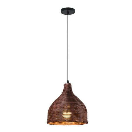 

NUOLUX Chinese Style Bamboo Chandelier Rattan Woven Ceiling Lamp Decor for Home Room