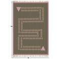 thumbnail image 3 of Casavani Handmade Pink Cotton Living, Dining Room Area Carpets Square Indoor Outdoor Rug 6x6 Feet, 3 of 5