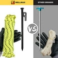 thumbnail image 3 of Wellmax 10PC Heavy Duty Tent Stakes with 2PC Glow in Dark Rope 3/16" x50ft and 1/4" x50ft Black, 3 of 9