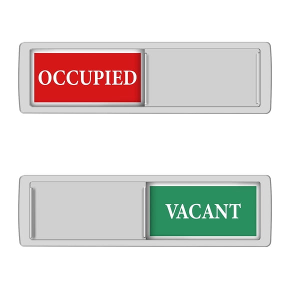 Señal de privacidad – Señal de ocupación vacante para el hogar, baño, oficina, baño, conferencia, hotel, hospital, fácil de leer, sin arañazos, señal indicadora de puerta deslizante magnética con text