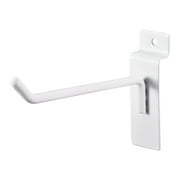 16cm Slat Wall Hook for Room Garage Retail Store Display, Powder Coated, White, 4 Pcs