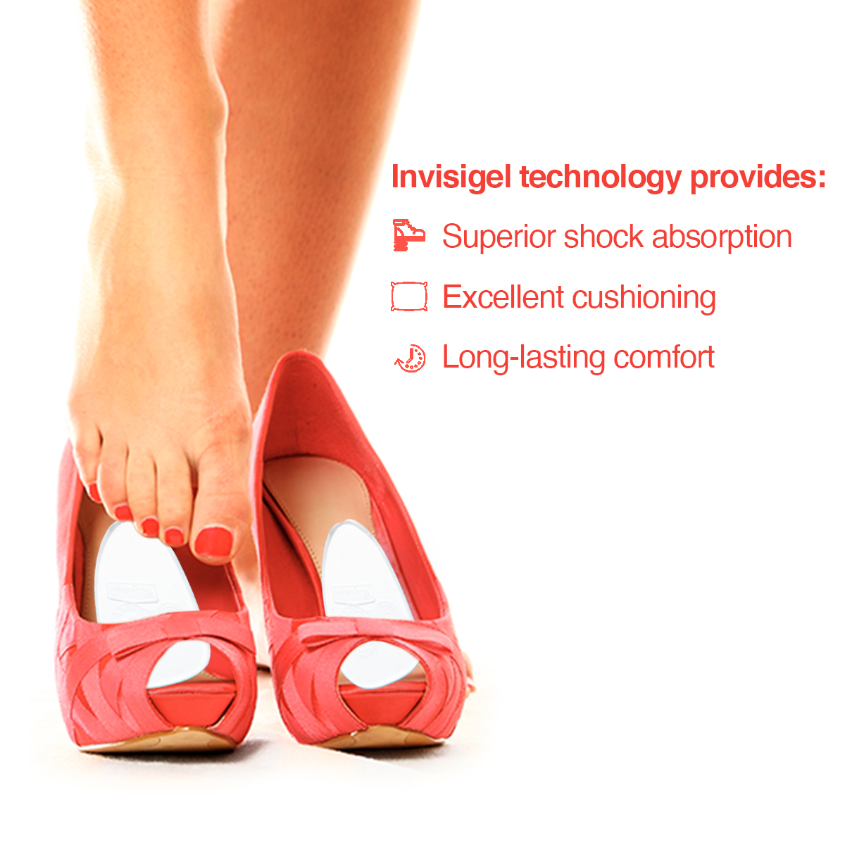 Airplus Women's Steppies Cushioned Gel Inserts, Insoles For Ball-Of-Foot - image 2 of 5