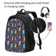thumbnail image 2 of Easygdp Cartoon Dinosaur Mochila para Laptop de Viaje con Puerto USB, Mochila para Laptop con Puerto de Carga USB para Mujeres y Hombres, 2 of 7