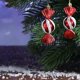 thumbnail image 5 of pstuiky Adornos navideños de muñeco de nieve, colgante pequeño para árbol de Navidad, cabaña de Papá Noel, decoración colgante, suministros de decoración, 5 of 6
