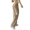 thumbnail image 5 of NFTOEIULA Women High Waist Button Straight Wide Leg Jeans Pants With Pockets, 5 of 7