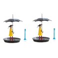 thumbnail image 1 of Outdoor Hanging Bird Feeder Set with Metal Chain and Umbrella Girl Shape, Feeder with Brush, 1 of 5