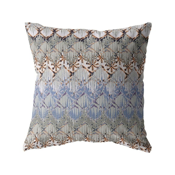 Hatches Indoor/Outdoor Fabric Pillow with Removable Cover in Orange16x16