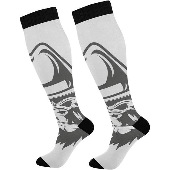 FREEAMG Swan Compression Socks for Women and Men, 1 Pair