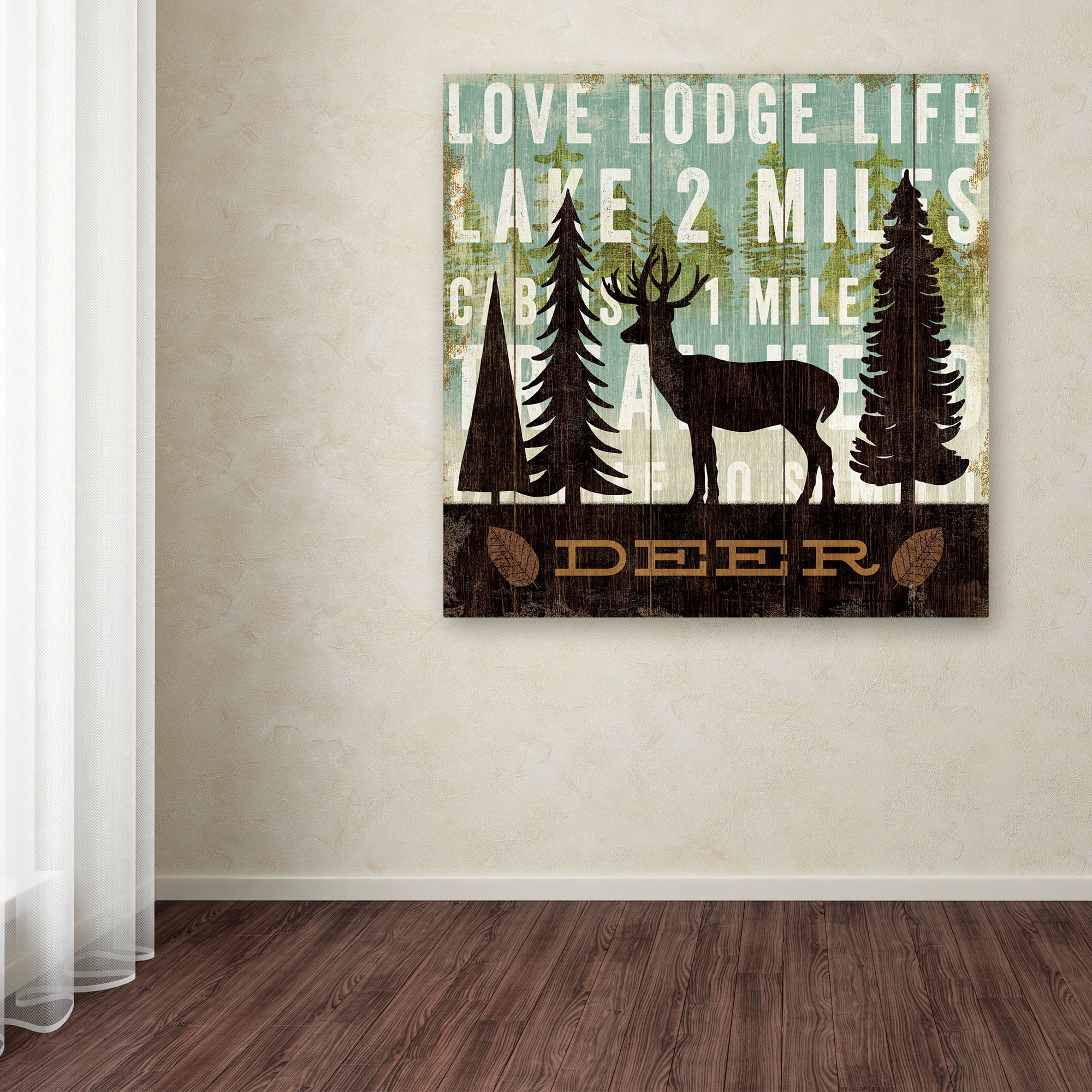 Trademark Fine Art "Simple Living Deer" Canvas Art by Michael Mullan