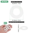 thumbnail image 3 of Uxcell 20-Pack Arandelas Planas de Nylon M14 14mm ID 27mm OD 2.5mm Grosor Espaciador de Sellado Junta Anillo Blanco, 3 of 6