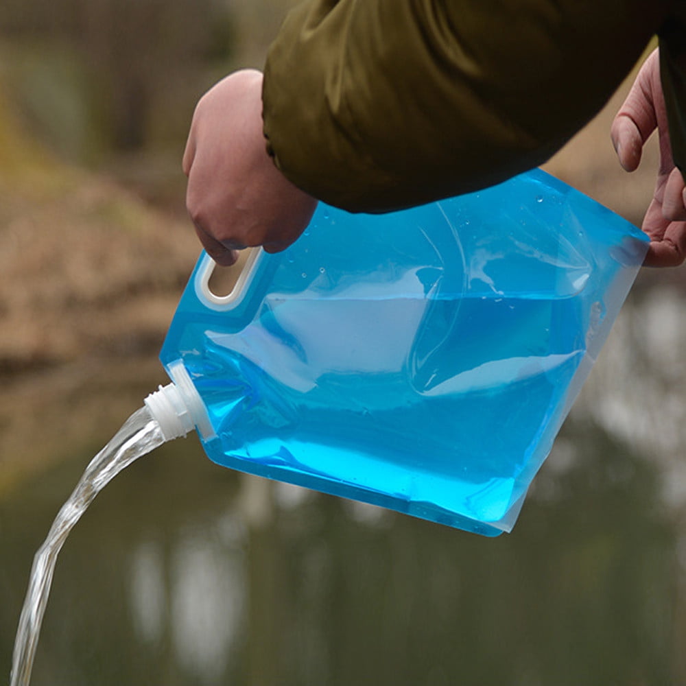 5L Folding Drinking Water Bucket Camping Hiking Water Container Storage