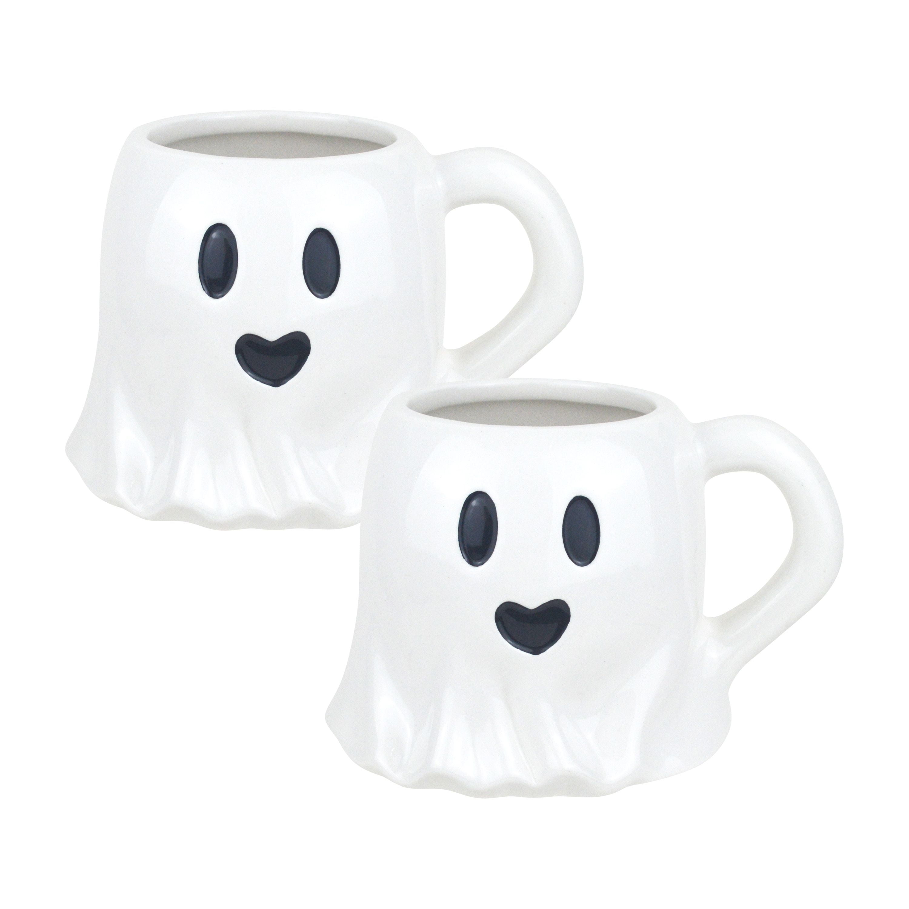 Way To Celebrate Halloween 2pk Ghost Ceramic Mug, 15oz
